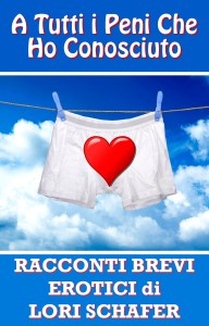 white underwear on a string against cloudy blue sky